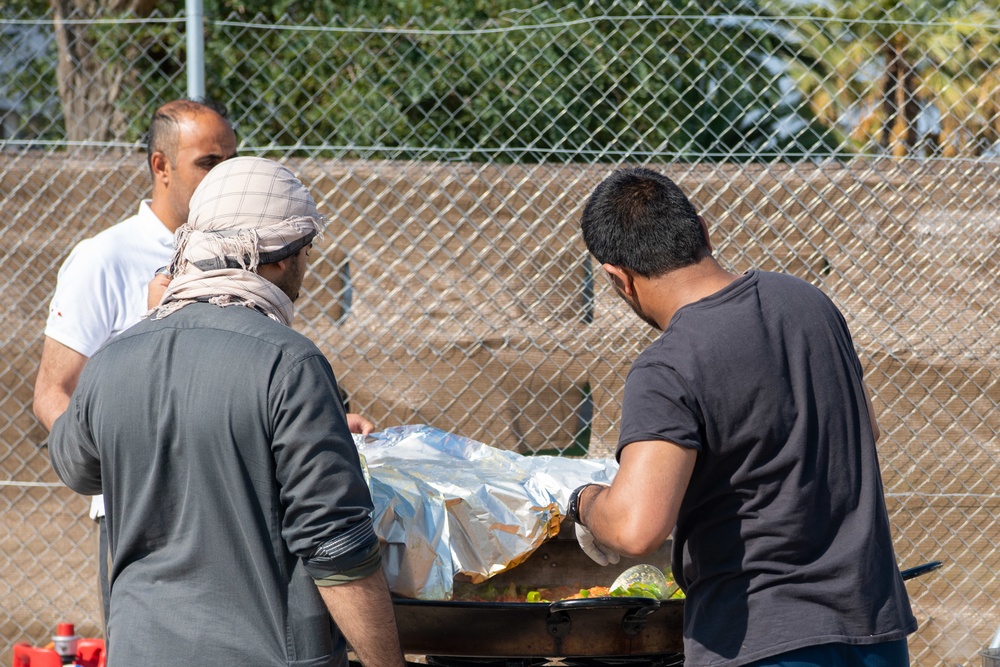 Evacuees from Afghanistan Hold A Cookout At NAVSTA Rota