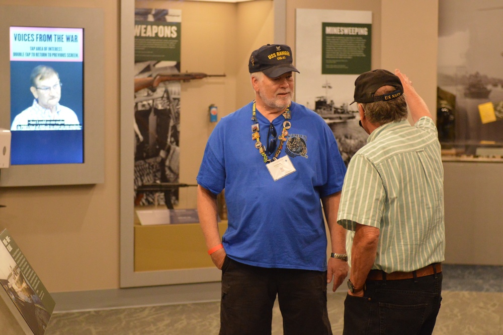 Museum volunteer in action