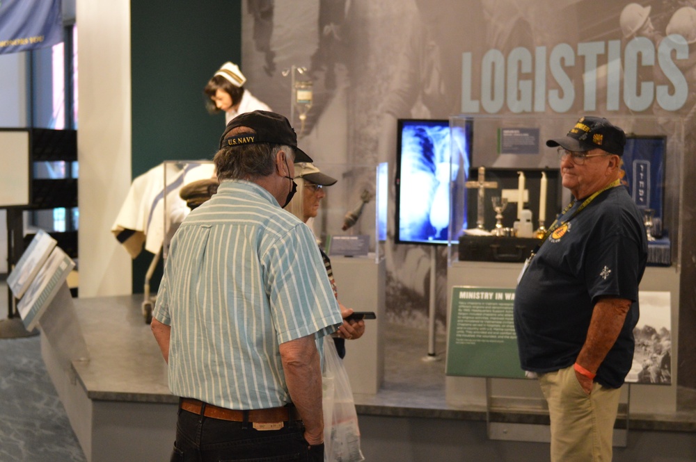 Museum volunteer in action