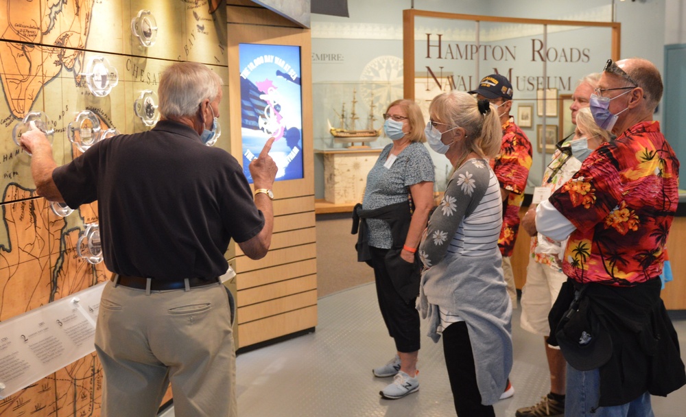 Museum volunteer in action