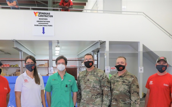 COL Kevin Golinghorst visits Blue Roof contractor warehouses