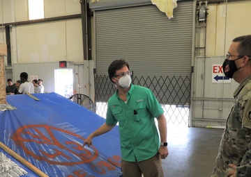 COL Kevin Golinghorst visits Blue Roof contractor warehouses