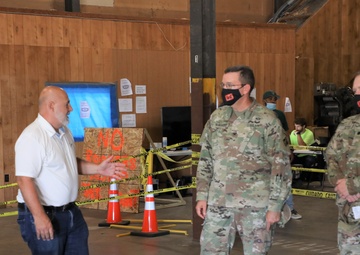 COL Kevin Golinghorst visits Blue Roof contractor warehouses