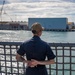 USS Billings Sailor Mans the Rails During Sea and Anchor Detail