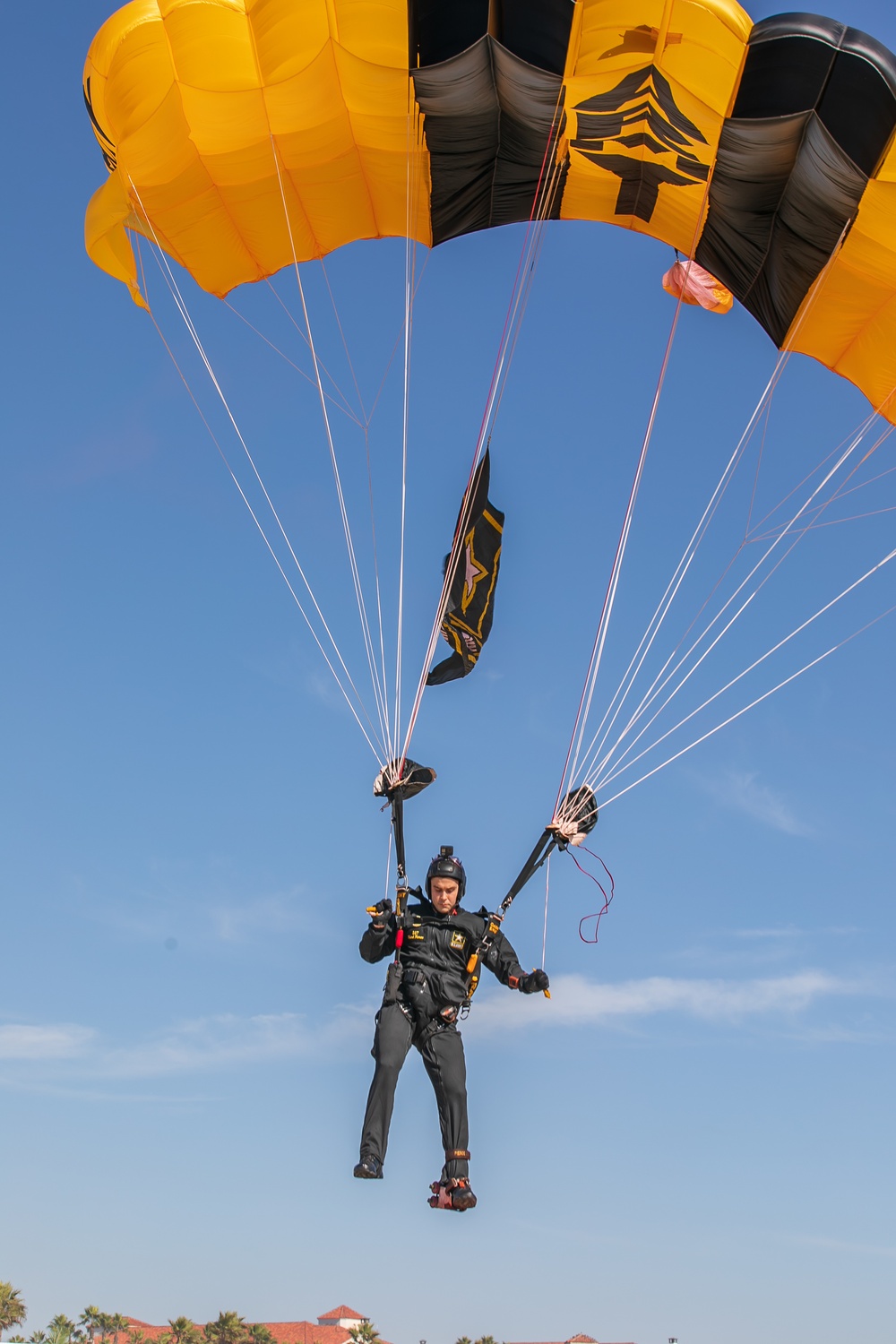 U.S. Army Parachute Team jumps at Great Pacific Airshow