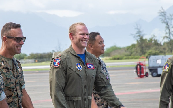 1st MAW Commanding General Visit of Marine Corps Base Hawaii
