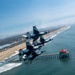 Thunderbirds fly over Huntington Beach