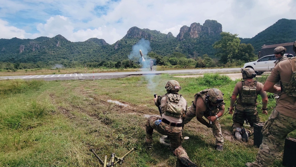 1st SFG (A), Royal Thai Army conduct heavy weapons training