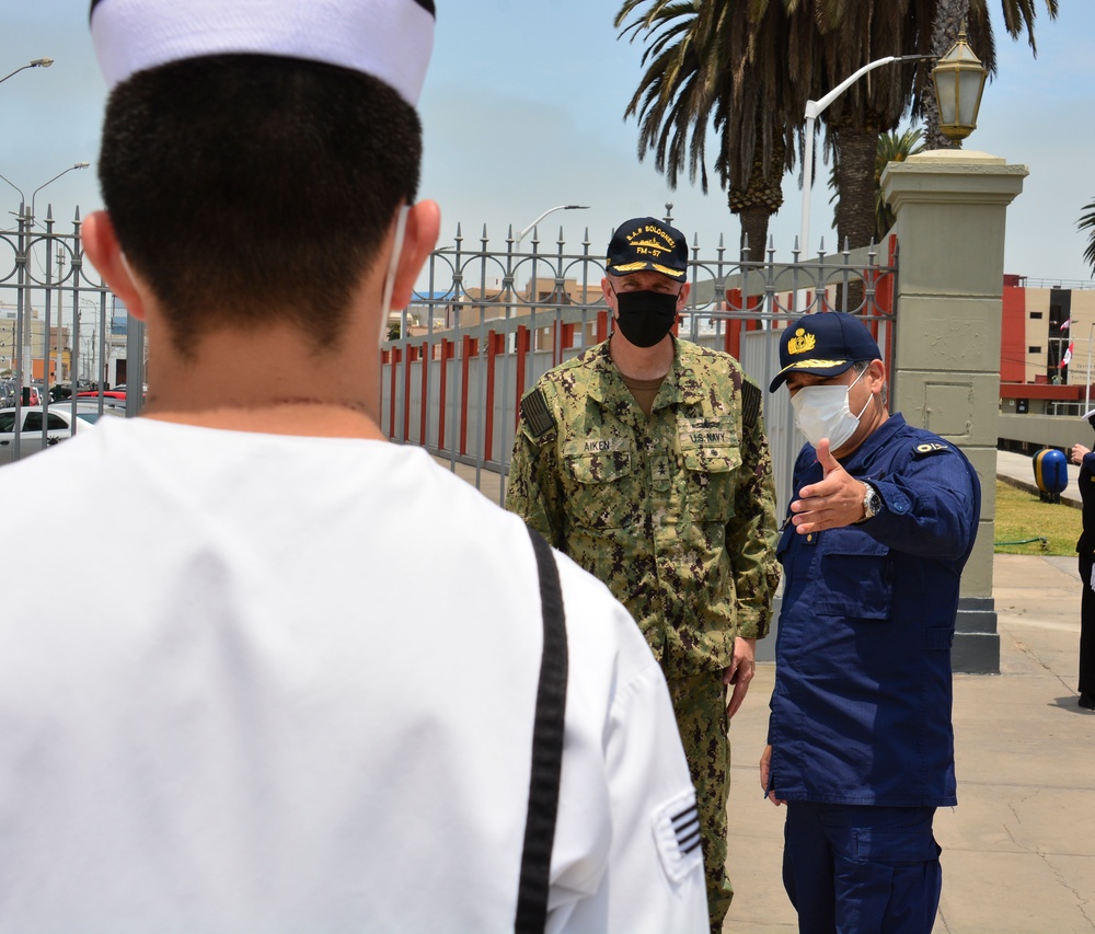 Rear Adm. Jim Aiken Tours Peruvian Naval Academy