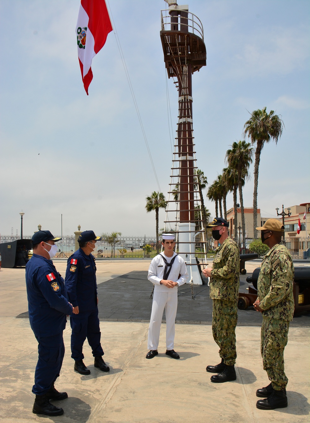 Rear Adm. Jim Aiken Tours Peruvian Naval Academy