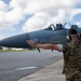 Marines participate in hot pit refueling with 18th Wing Airmen