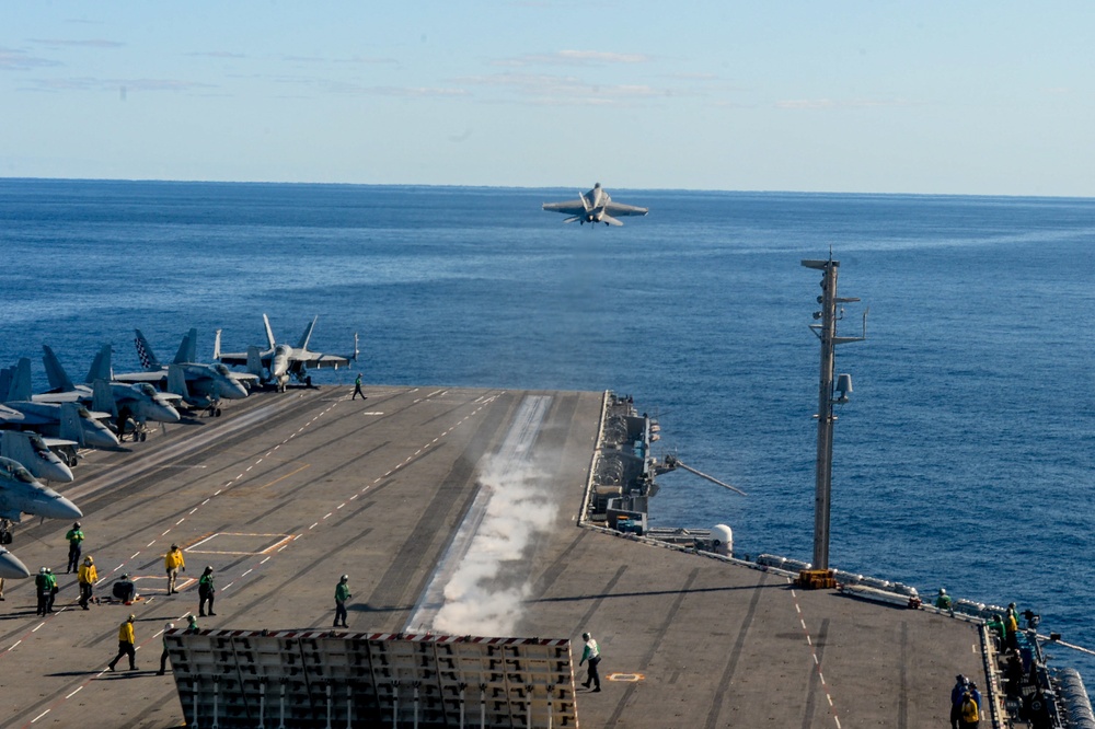 Truman is conducting readiness training in the Atlantic Ocean in preparation for future operations.