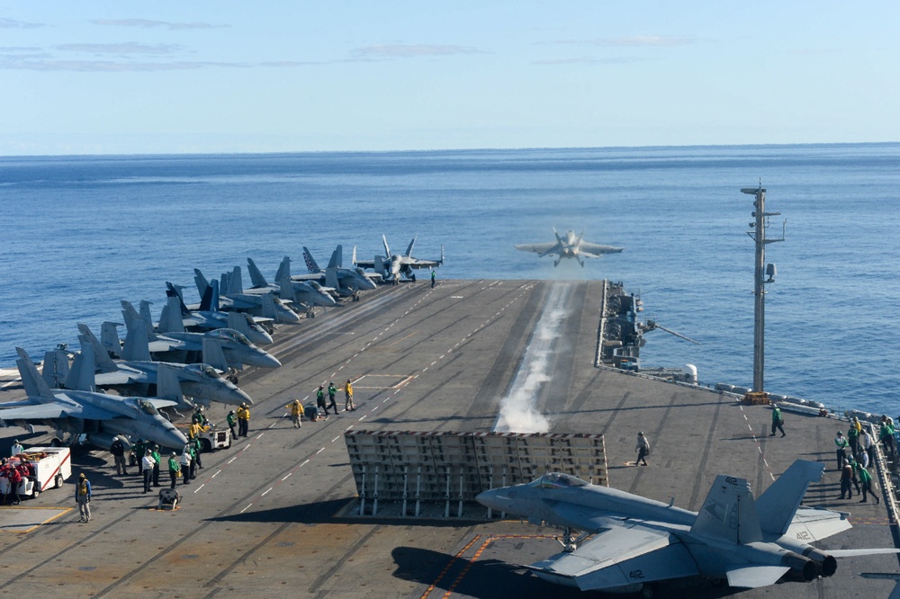 Truman is conducting readiness training in the Atlantic Ocean in preparation for future operations.