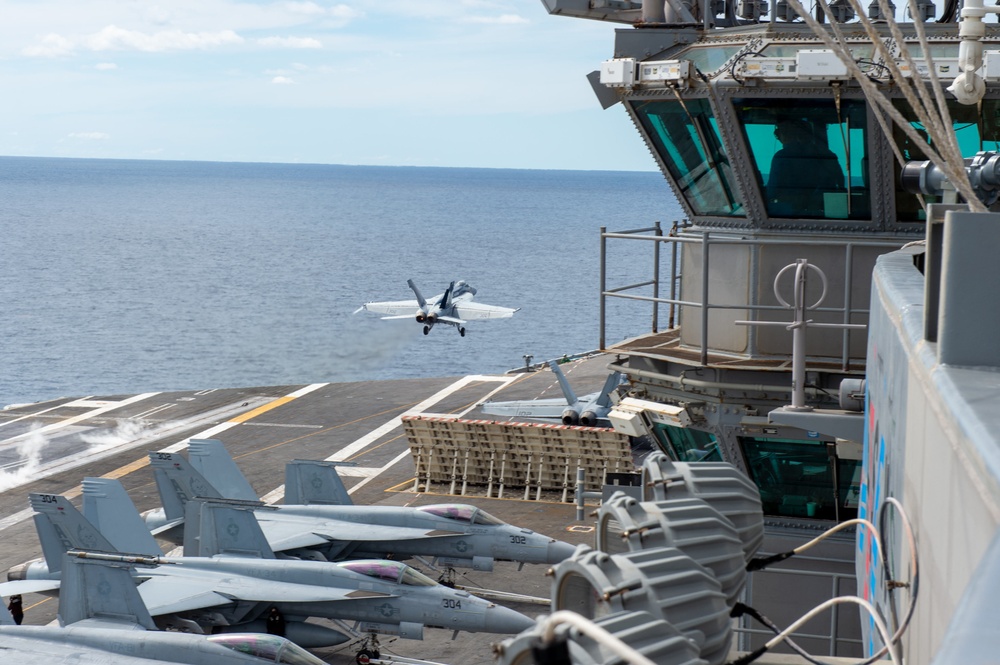 Truman is conducting readiness training in the Atlantic Ocean in preparation for future operations.