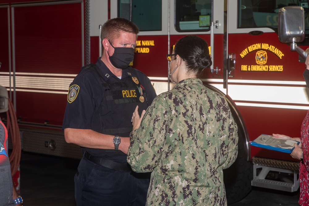 Quick to Respond: NNSY Employees, Firefighters, and Police Work Together to Save Life of Teammate