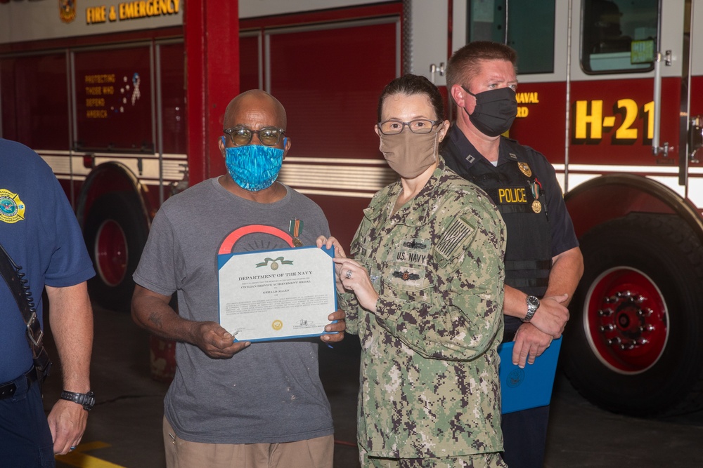 Quick to Respond: NNSY Employees, Firefighters, and Police Work Together to Save Life of Teammate