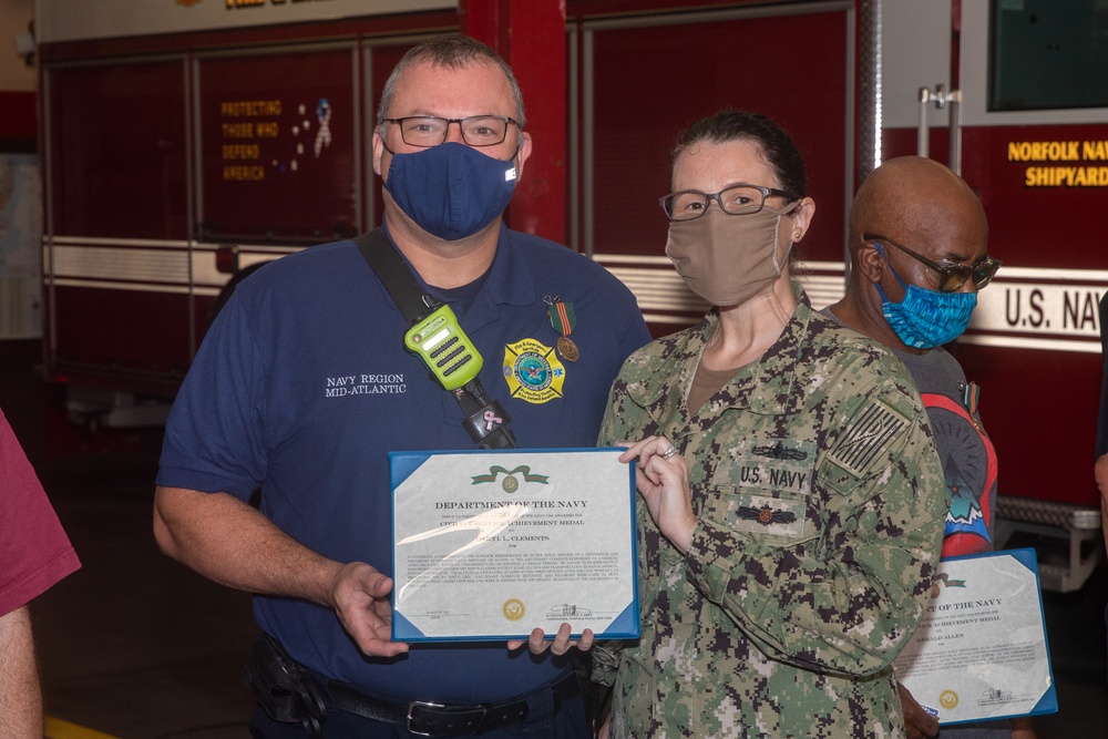 Quick to Respond: NNSY Employees, Firefighters, and Police Work Together to Save Life of Teammate