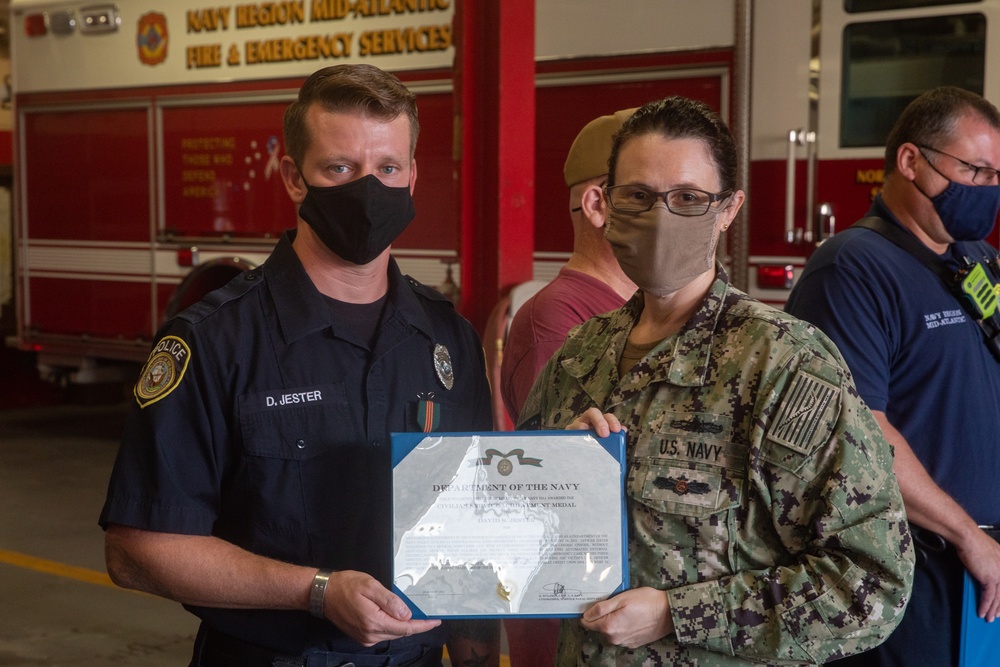 Quick to Respond: NNSY Employees, Firefighters, and Police Work Together to Save Life of Teammate