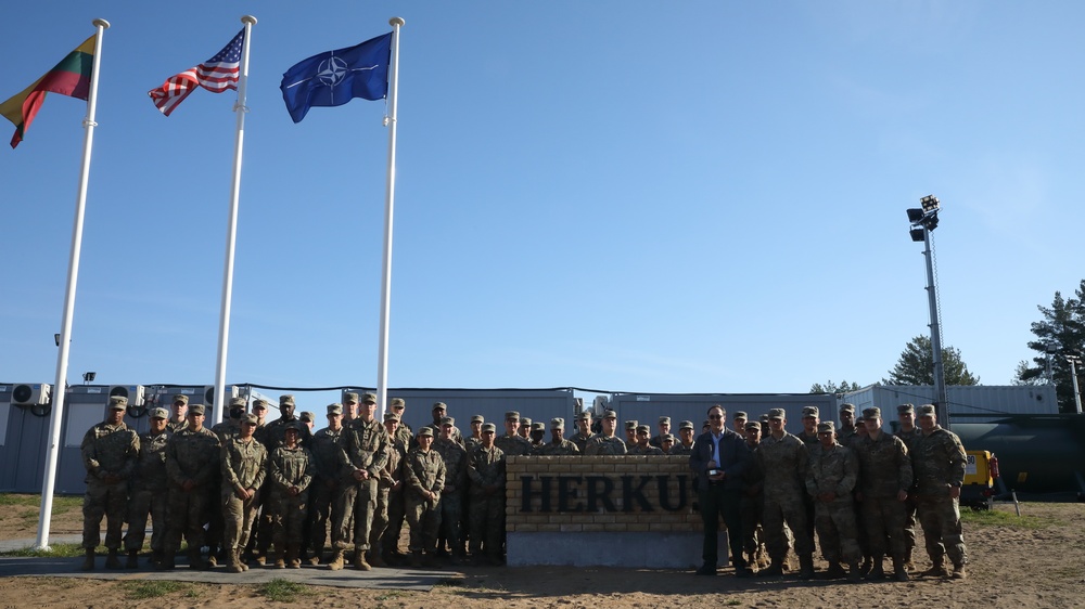 U.S. Ambassador to Lithuania observes gunnery range at Camp Herkus