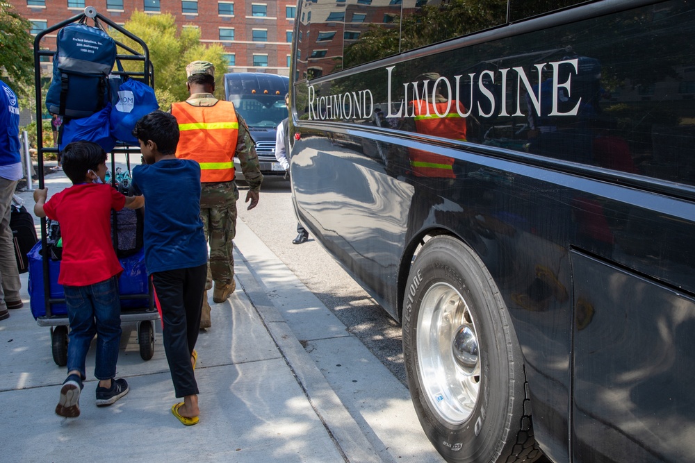 Afghan Personnel Depart Fort Lee