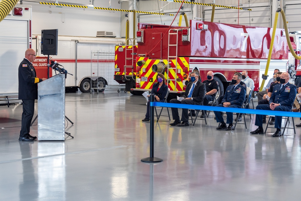 182nd Airlift Wing hosts ribbon cutting for new Crash, Fire, Rescue Station Oct. 5, 2021
