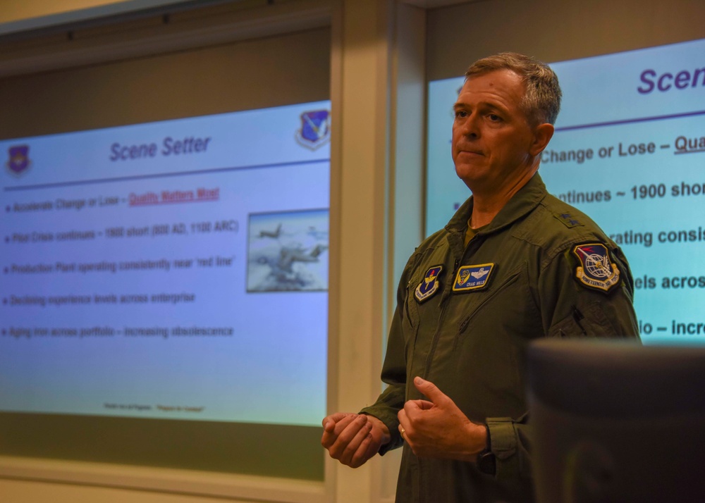Maj. Gen. Craig Wills, 19th Air Force commander, visits Fairchild Air Force Base