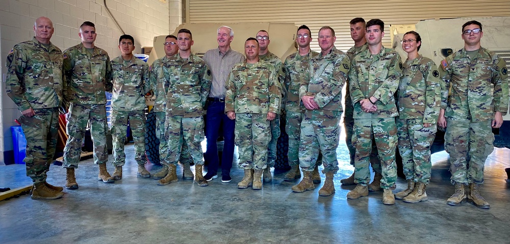 Ark. Governor &amp; Guard Leaders Visit National Guard Soldiers in Texas