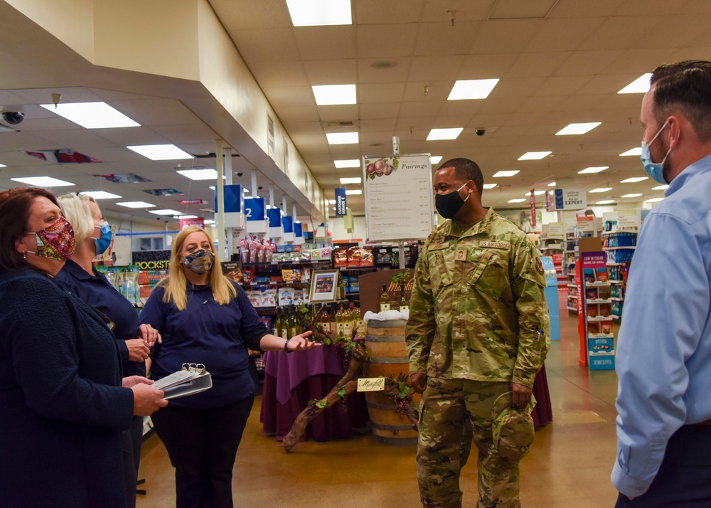 Chief Master Sgt. Kevin Osby tours Fairchild Air Force Base Exchange