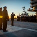 GHWB Sailors Conduct a Service Dress Blue Uniform Inspection