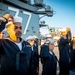 GHWB Sailors Conduct a Service Dress Blue Uniform Inspection