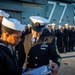 GHWB Sailors Conduct a Service Dress Blue Uniform Inspection