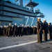 GHWB Sailors Conduct a Service Dress Blue Uniform Inspection