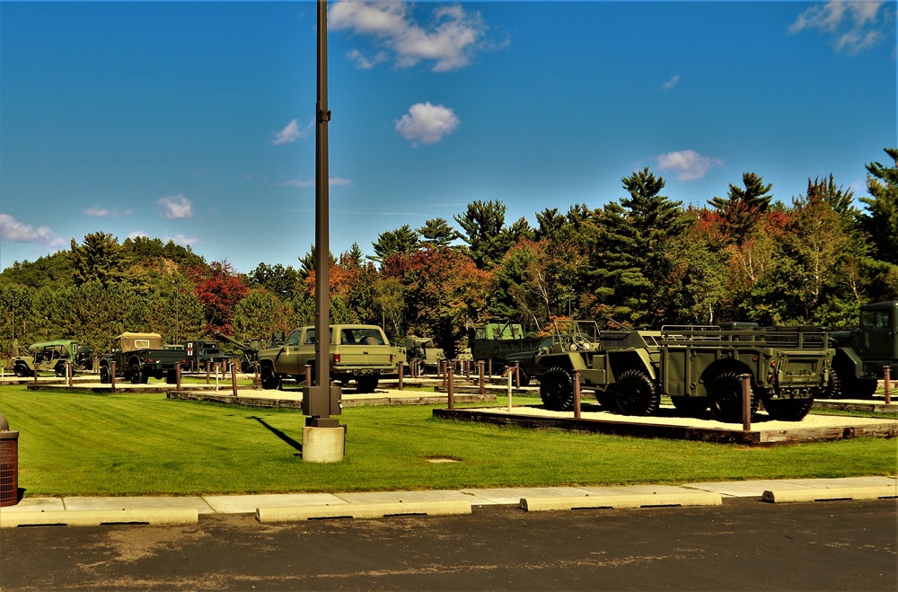 2021 fall colors at Fort McCoy's Equipment Park in historic Commemorative Area
