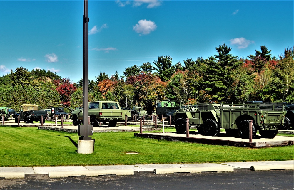 2021 fall colors at Fort McCoy's Equipment Park in historic Commemorative Area