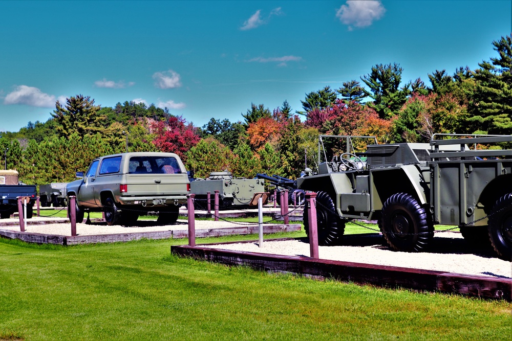 2021 fall colors at Fort McCoy's Equipment Park in historic Commemorative Area