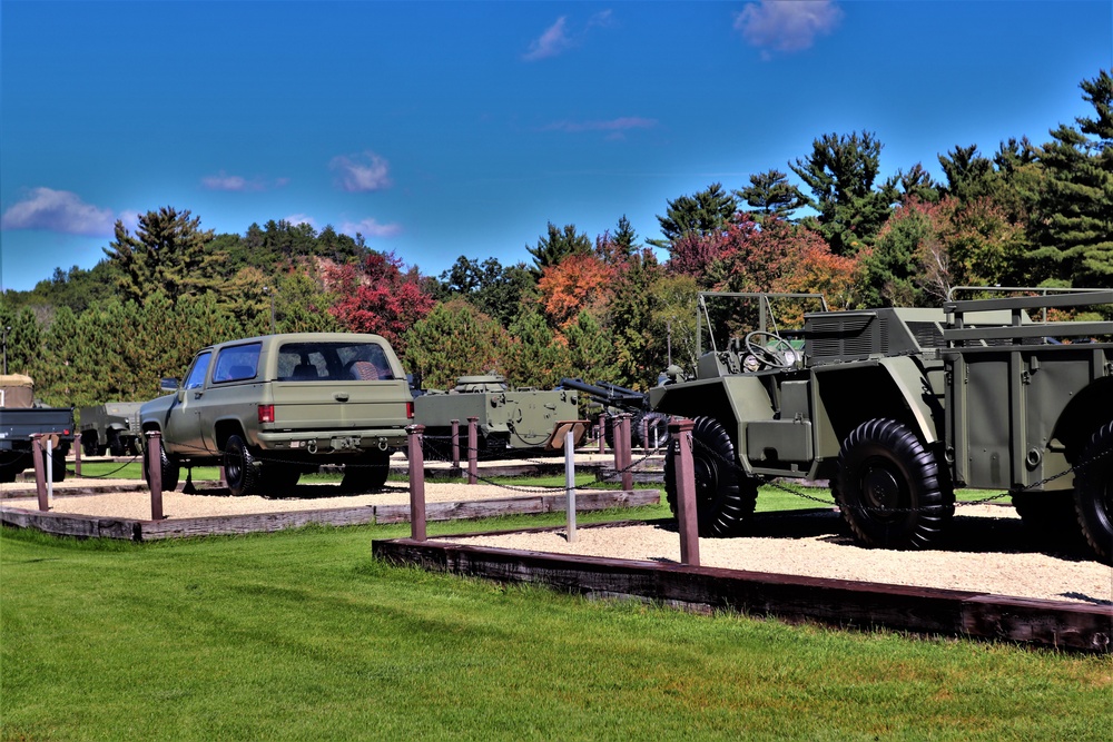 2021 fall colors at Fort McCoy's Equipment Park in historic Commemorative Area
