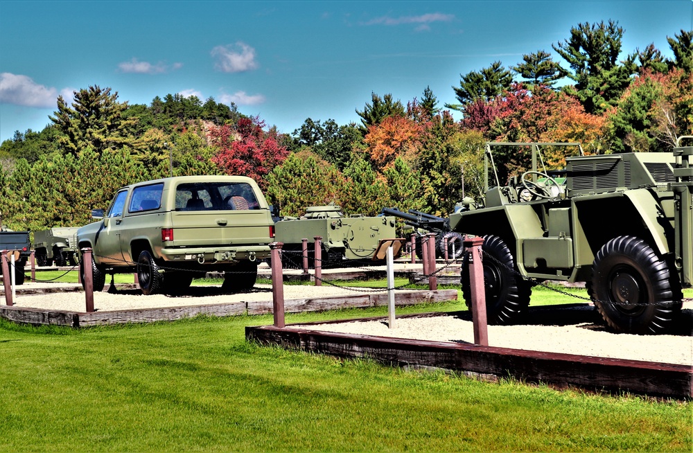 2021 fall colors at Fort McCoy's Equipment Park in historic Commemorative Area