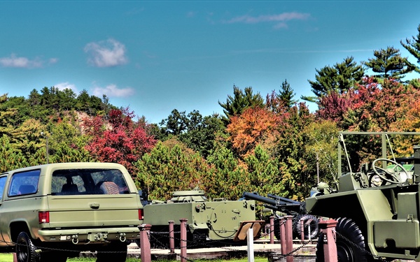 2021 fall colors at Fort McCoy's Equipment Park in historic Commemorative Area