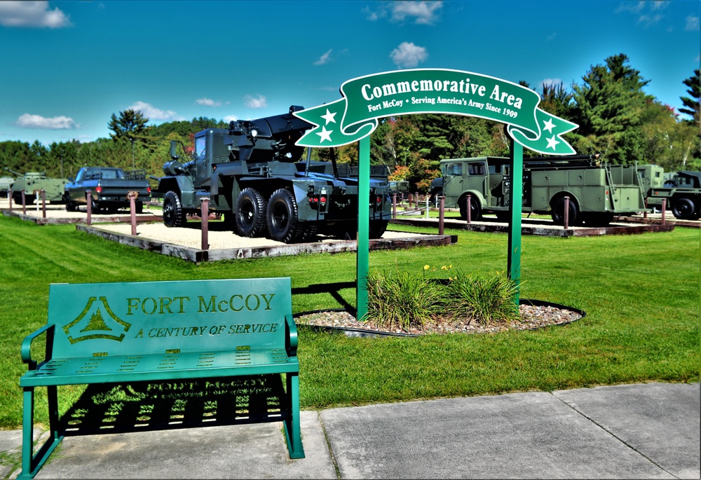 2021 fall colors at Fort McCoy's Equipment Park in historic Commemorative Area