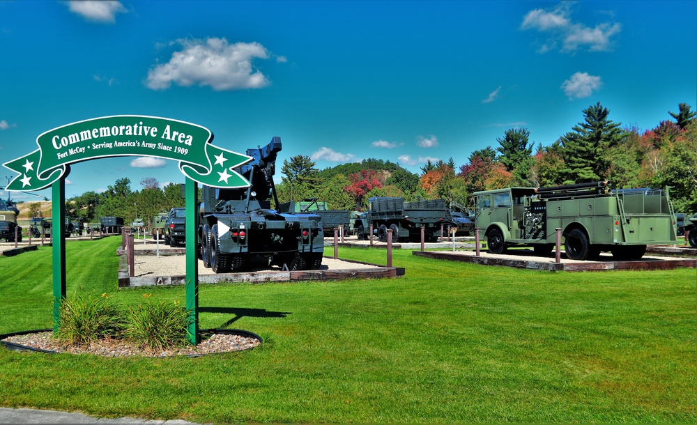 2021 fall colors at Fort McCoy's Equipment Park in historic Commemorative Area