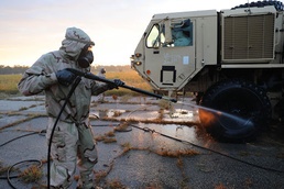 U.S. Army 51st Hazard Response Company hones decontamination skills in preparation for NTC rotation