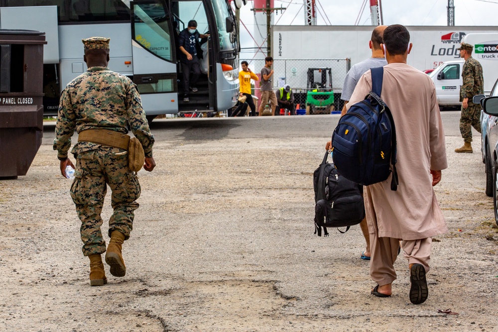 Afghan Guests Arrive at Fort Pickett