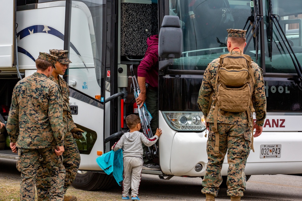 Afghan Guests Arrive at Fort Pickett