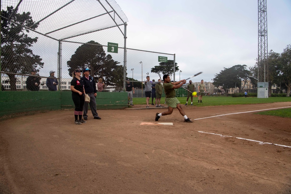 Sailors and Marines participate in softball tournament