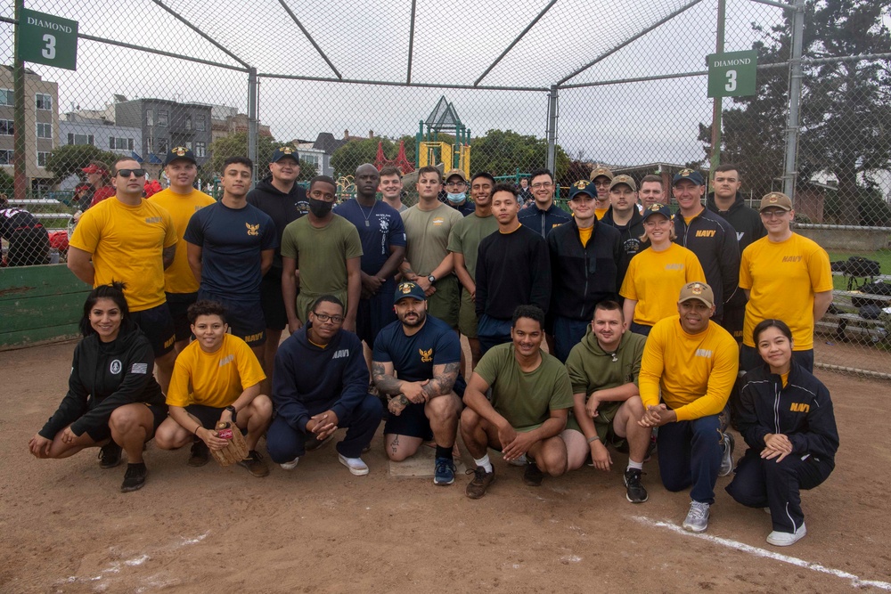 Sailors and Marines participate in softball tournament