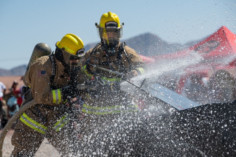 Nellis promotes the sounds of fire safety during Fire Prevention Week