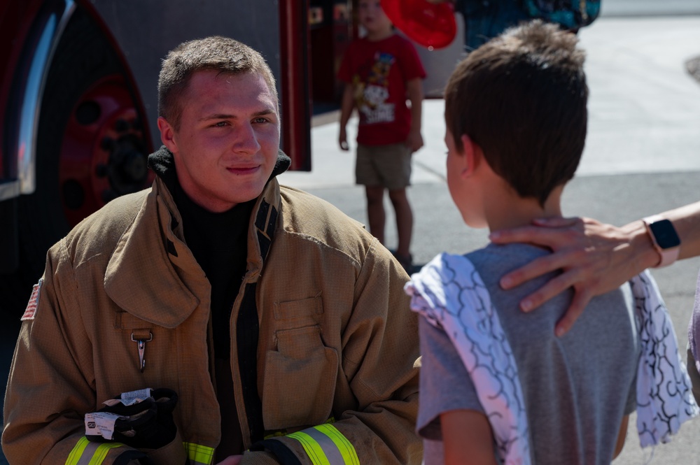Nellis promotes the sounds of fire safety during Fire Prevention Week