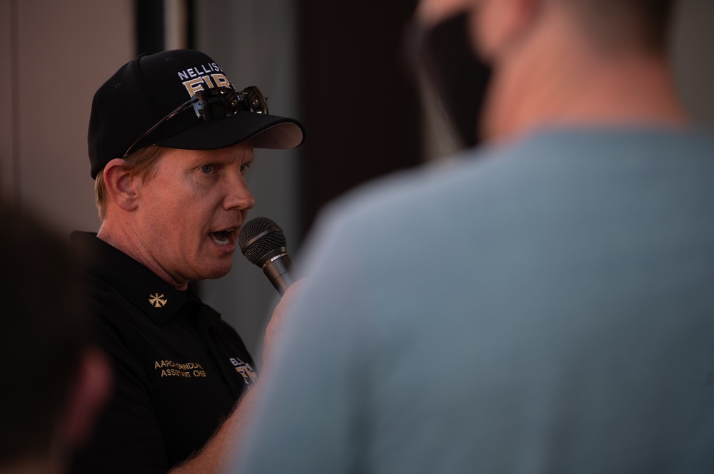 Nellis promotes the sounds of fire safety during Fire Prevention Week