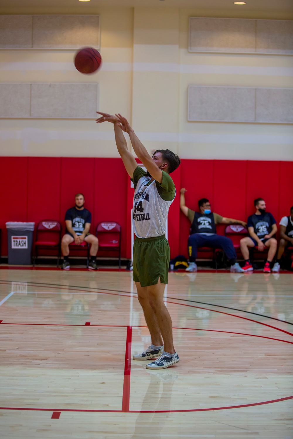 Marines play basketball at Fleet week 2021