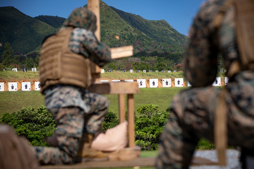 US Marines shoot the new Annual Rifle Qualification